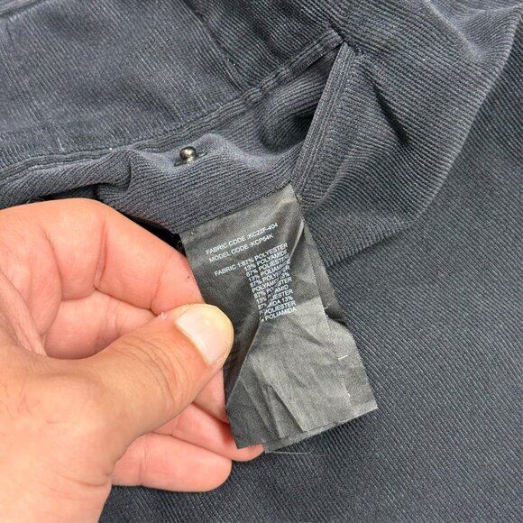 Giorgio Armani Collezioni Soft Mens Corduroy Pants Black Trousers 34x32 - Picture 8 of 9